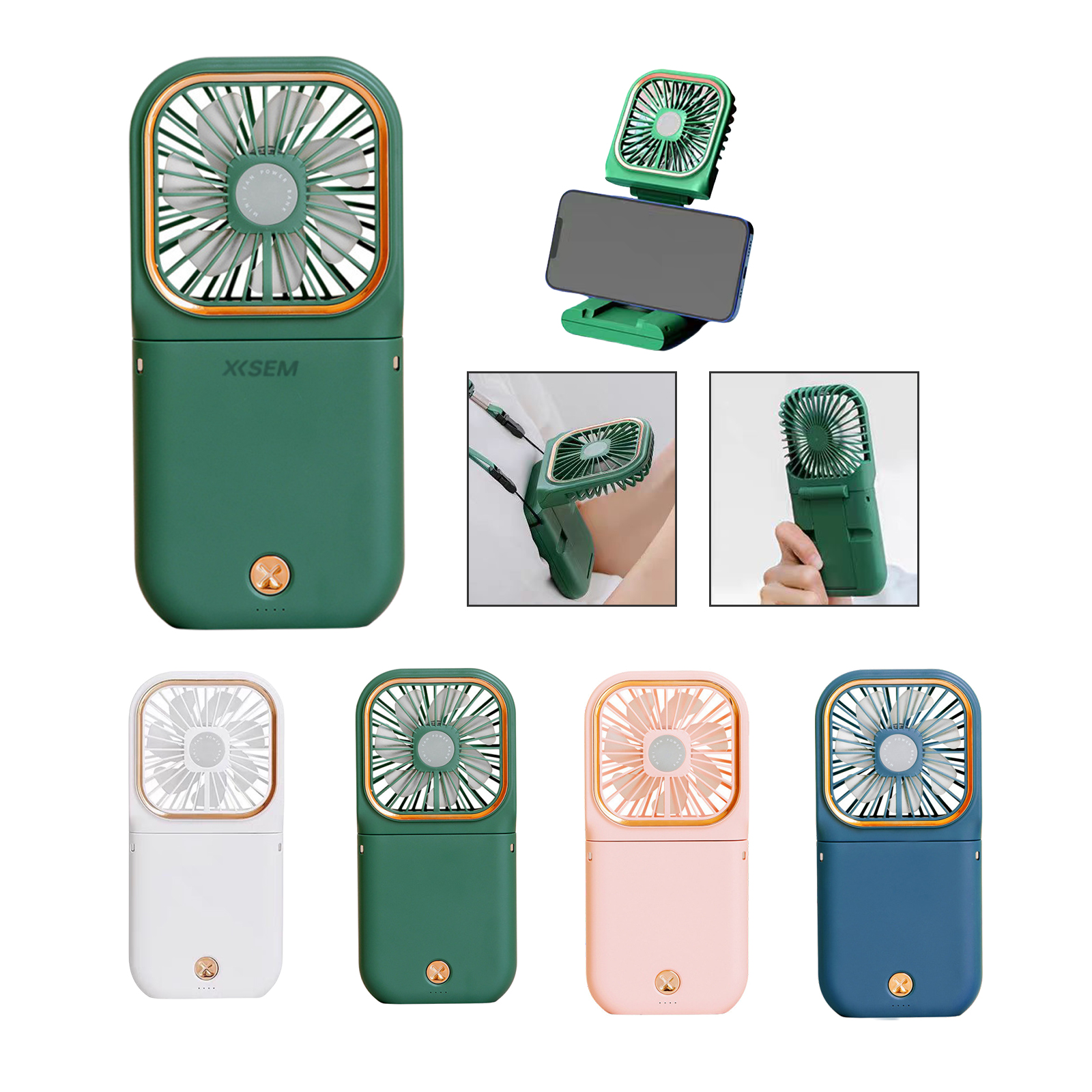 Multi-Function Portable Fan Stand with Phone Holder