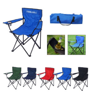 Heavy-Duty Outdoor Folding Chair with Cup Holders