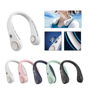 Adjustable Bladeless Neck Fan with Digital Display