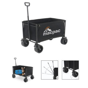 Collapsible Heavy-Duty Utility Cart with Side Access