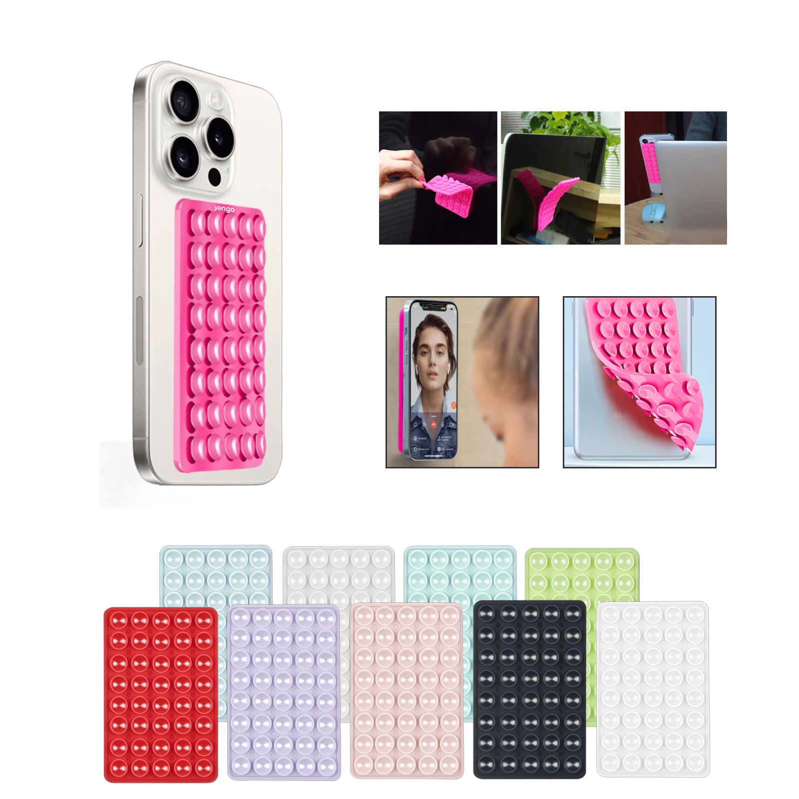 Universal Suction Cup Phone Mount for Smooth Surfaces
