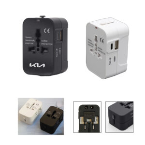 International Travel Power Adapter with Retractable Plugs