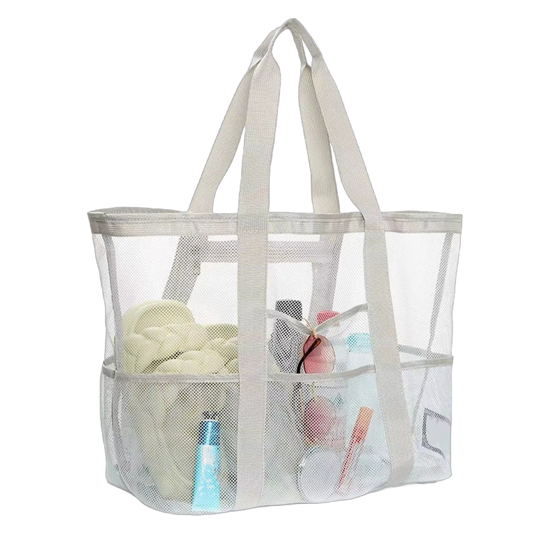 Ventilated Mesh Beach Tote with Multiple Pockets - Image 3