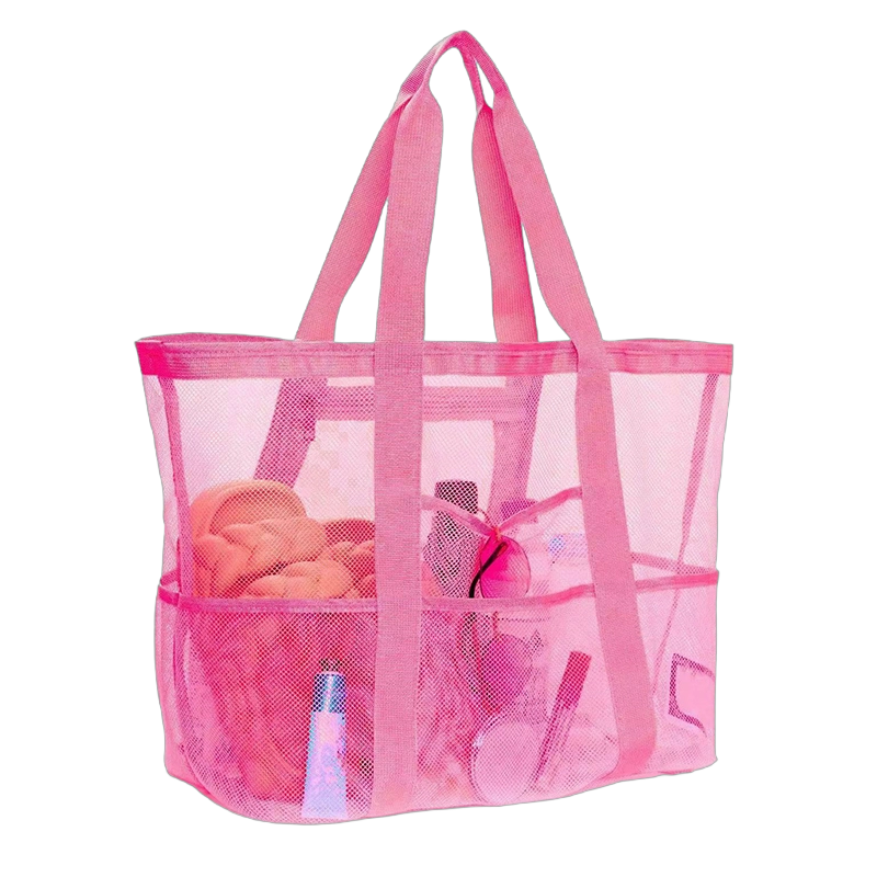 Ventilated Mesh Beach Tote with Multiple Pockets - Image 4
