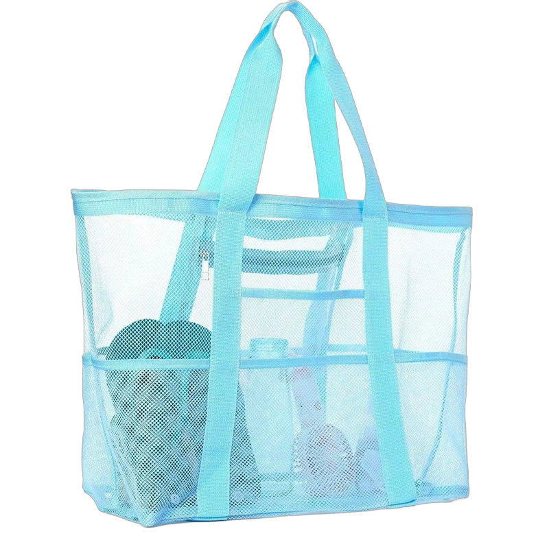 Ventilated Mesh Beach Tote with Multiple Pockets - Image 5