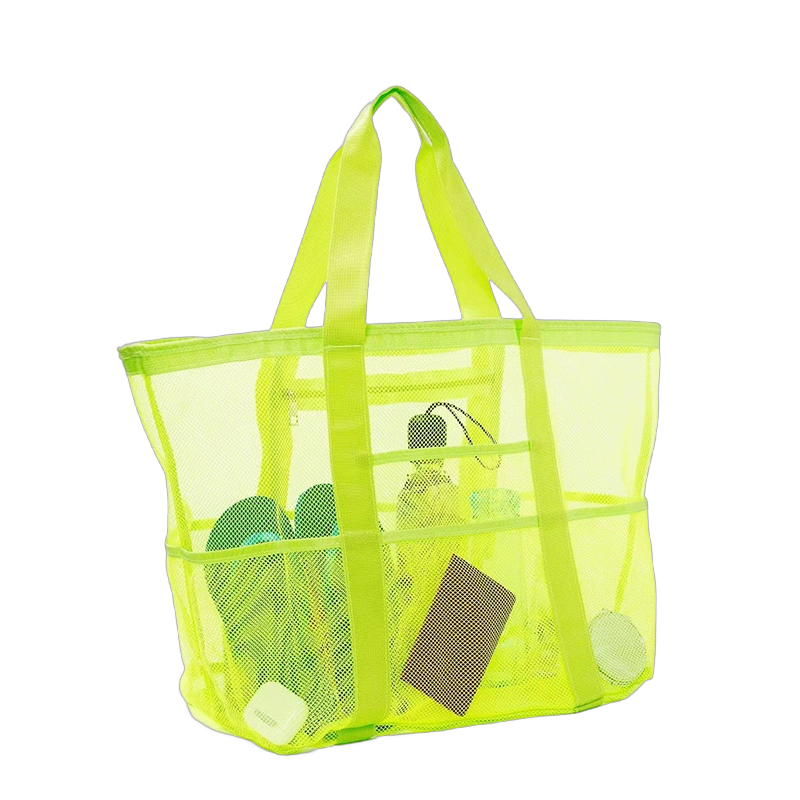 Ventilated Mesh Beach Tote with Multiple Pockets - Image 6