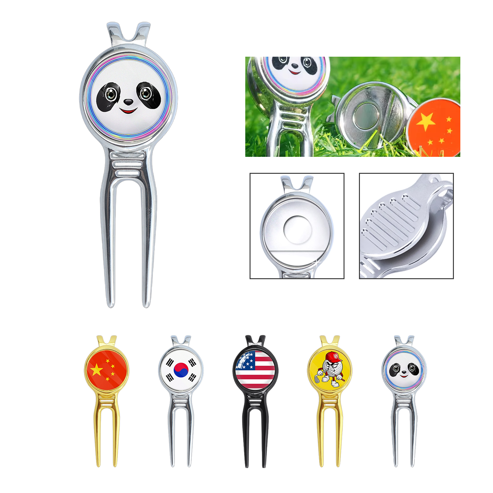 Magnetic Golf Ball Marker and Divot Repair Tool