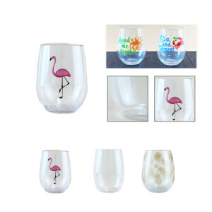 Unbreakable Stemless Plastic Wine Glasses
