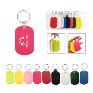 Flexible Plastic Keychain with Snap-On Clip