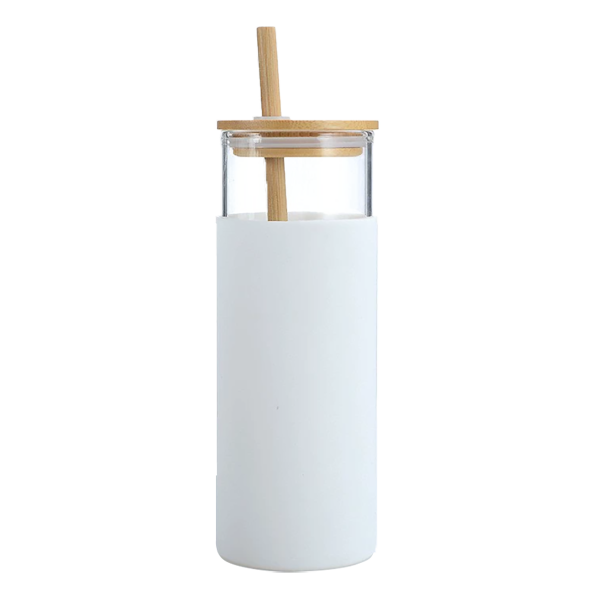 17 Ounce Glass Water Bottle with Bamboo Cover - Image 2