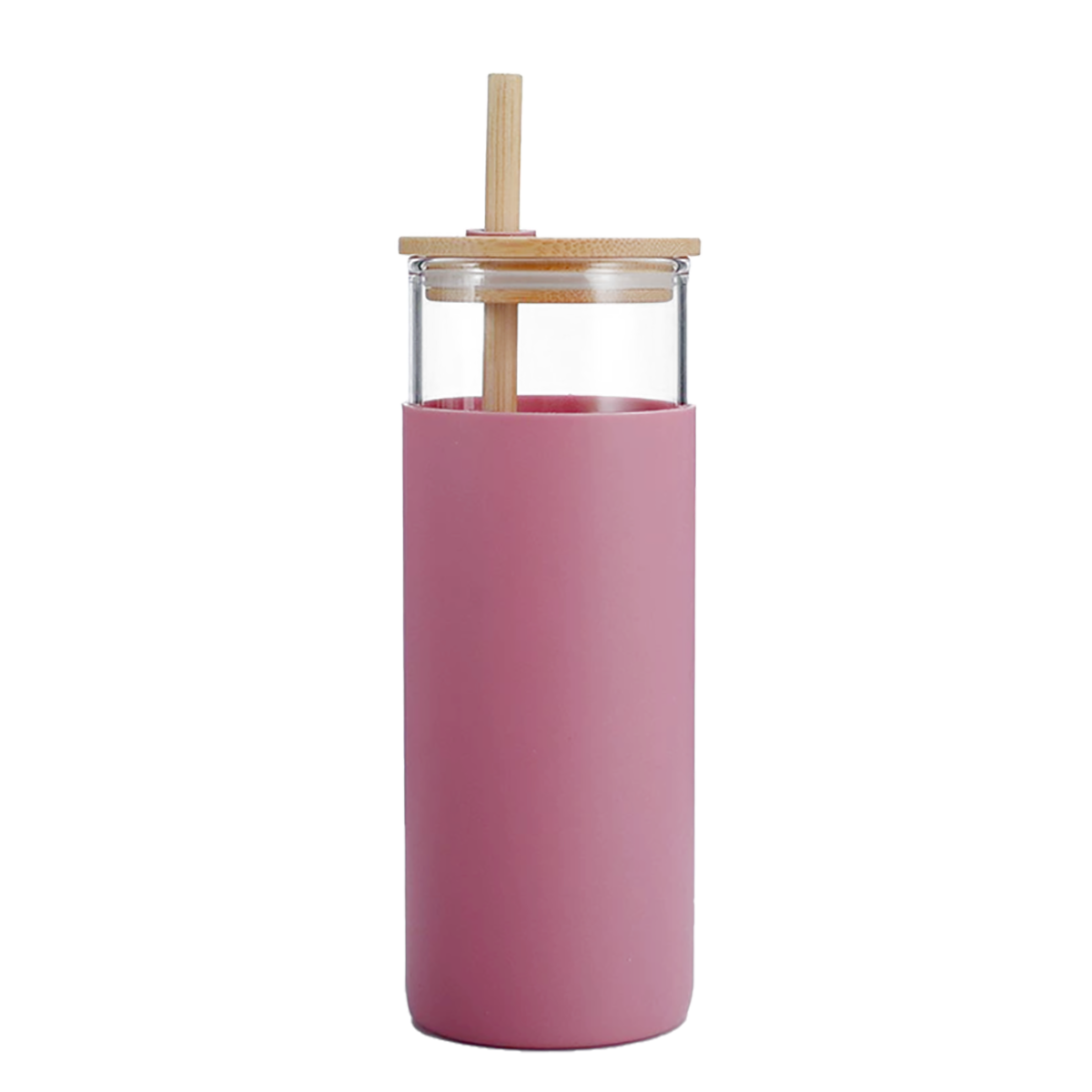 17 Ounce Glass Water Bottle with Bamboo Cover - Image 3