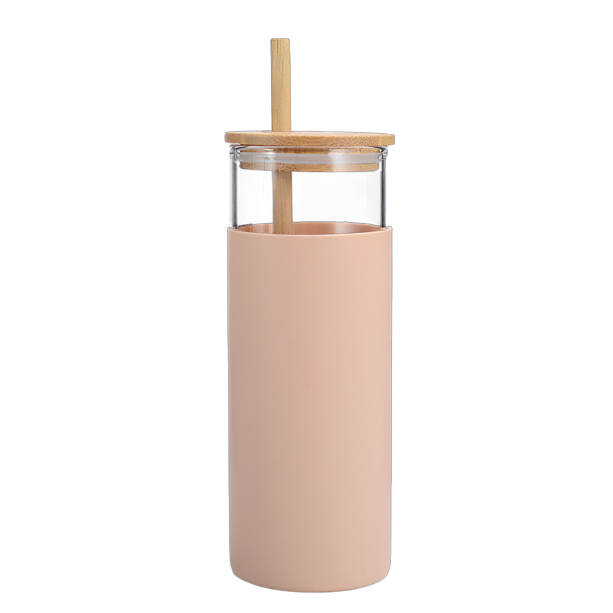17 Ounce Glass Water Bottle with Bamboo Cover - Image 4