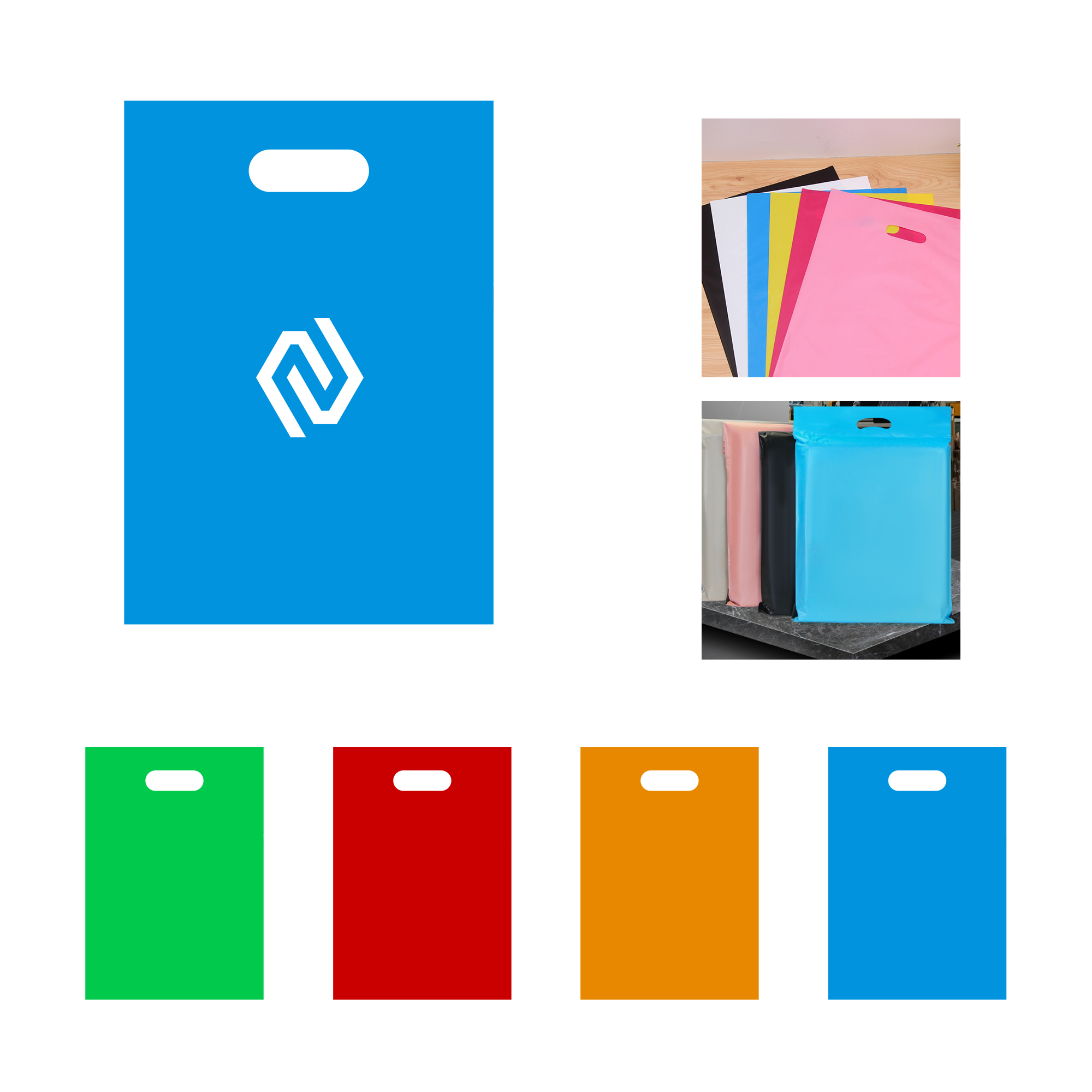 Reinforced Die-Cut Plastic Carrying Bag