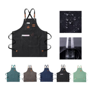 Adjustable Denim Work Apron with Pockets