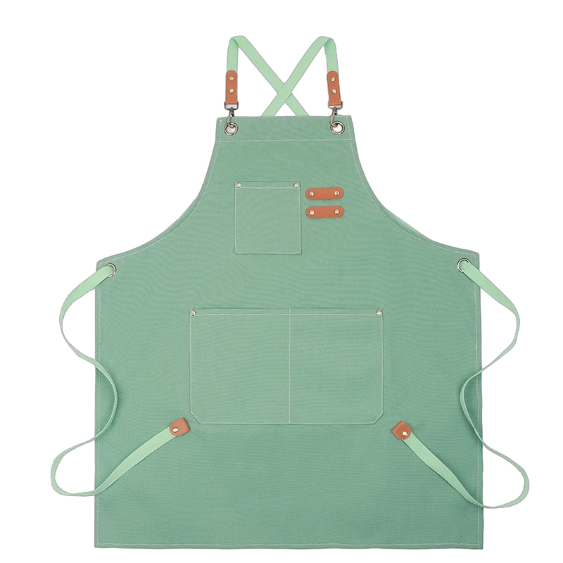 Adjustable Denim Work Apron with Pockets - Image 5