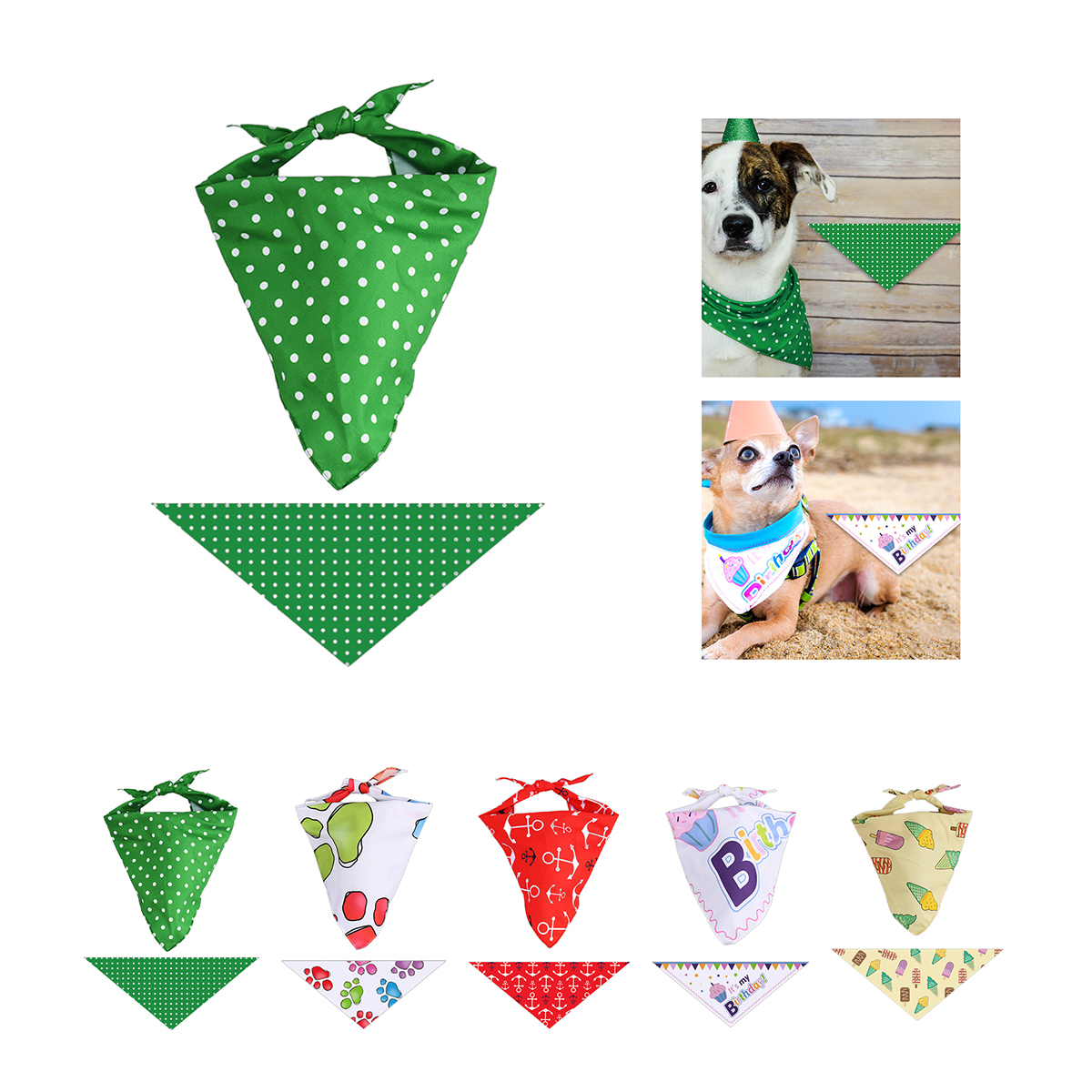 Customizable Triangle Pet Bandana