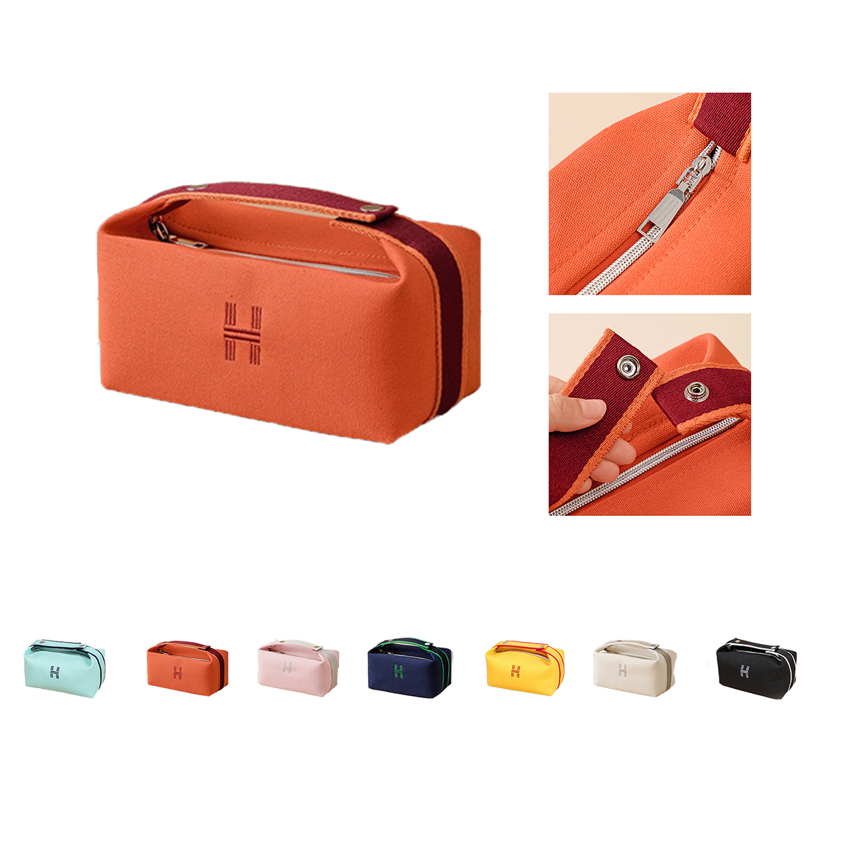 Compact Canvas Cosmetic and Travel Organizer Bag